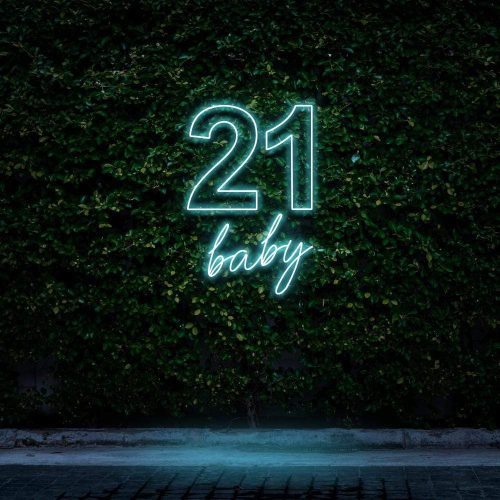 21st birthday neon sign party decor