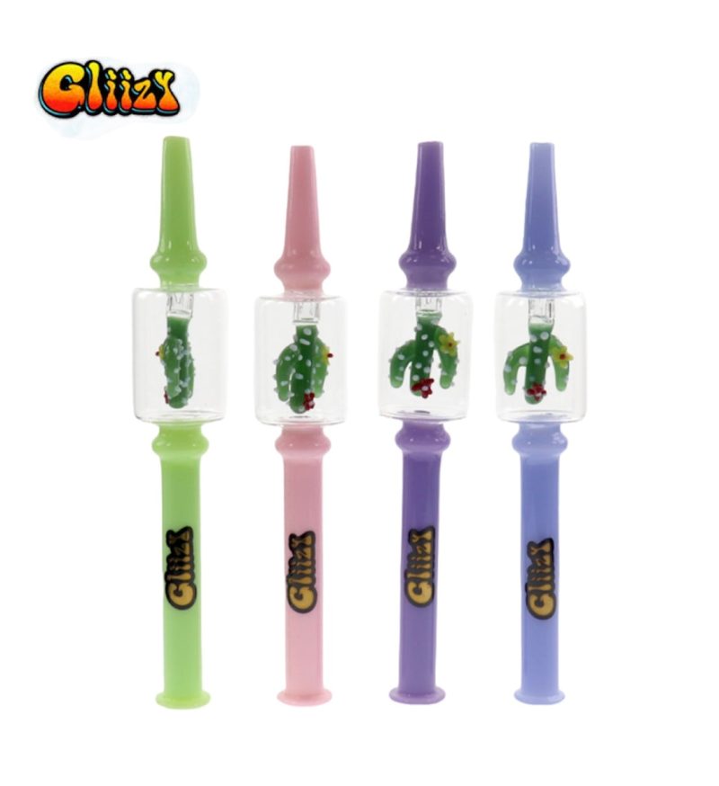 6 inch gliizy honey straw glass nectar collector pastel colors