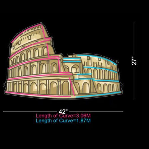 Ancient Rome Colosseum UV Printed Neon Artwork Timeless Illumination ManhattanNeons 1692418244910