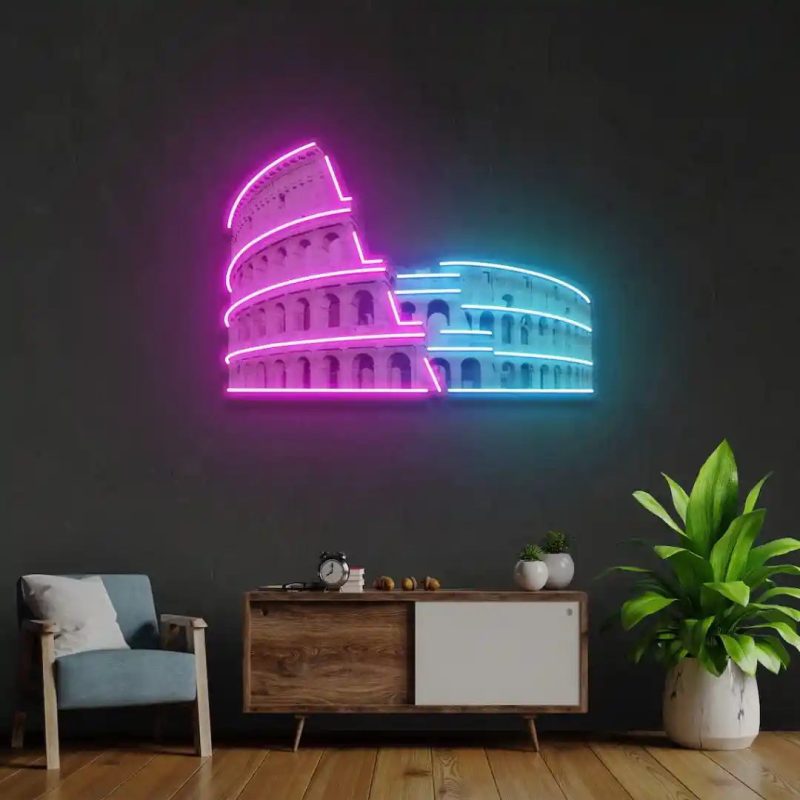 Ancient Rome Colosseum UV Printed Neon Artwork Timeless Illumination ManhattanNeons 1692418248288 1800x1800 cc324c8c 3ae5 4a44 a013 24d57e6523bb