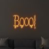 Booo Halloween neon sign, LED wall decor for spooky Halloween celebrations