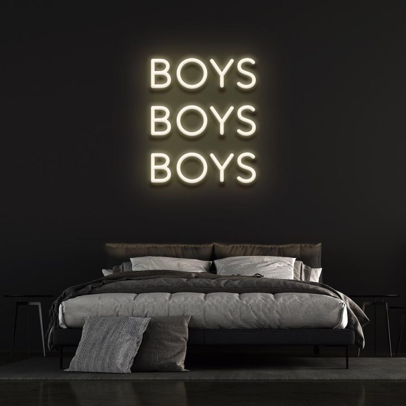 boys boys boys led neon sign