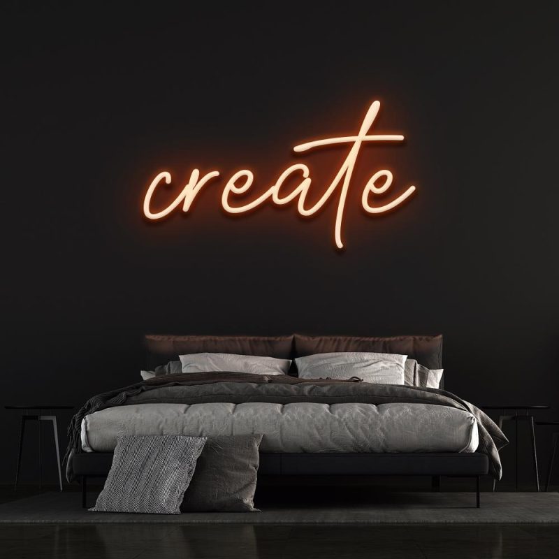 create neon sign bedroom wall light modern decor